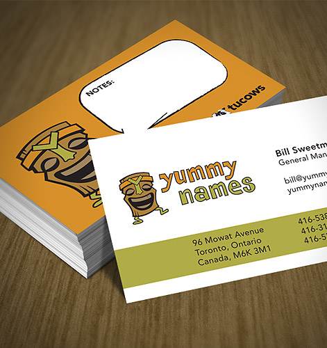Yummy Names Business Cards